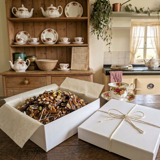 Dark Chocolate Caramel Pretzel & Peanut Bark – 1 lb Gift Box