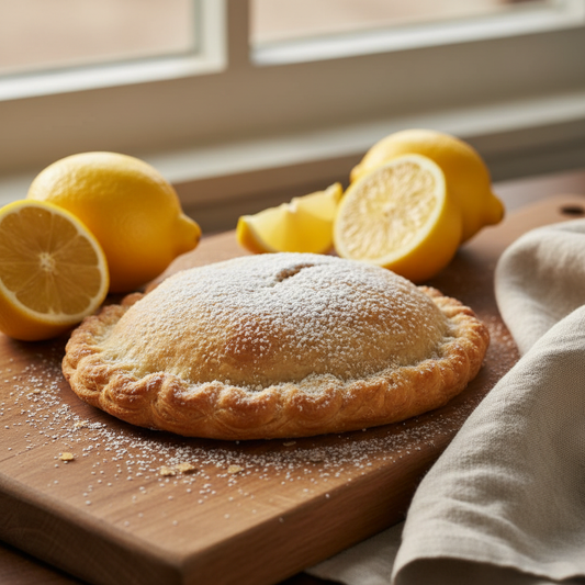 Handmade Lemon Amish Fried Pie golden flaky pastry