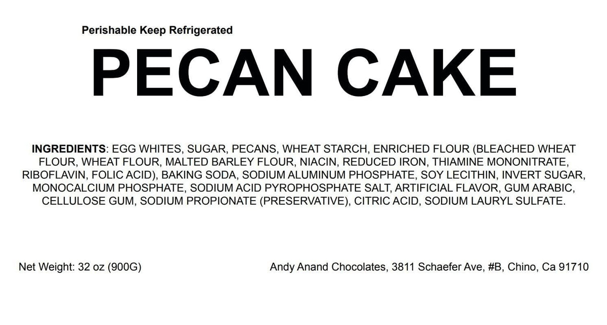 Andy Anand Caramel Pecan Cake, 9-Inch, 2 lb – Gift Boxed, Birthday, Wedding, Anniversary, Christmas, Mother's & Father's Day Dessert Gift
