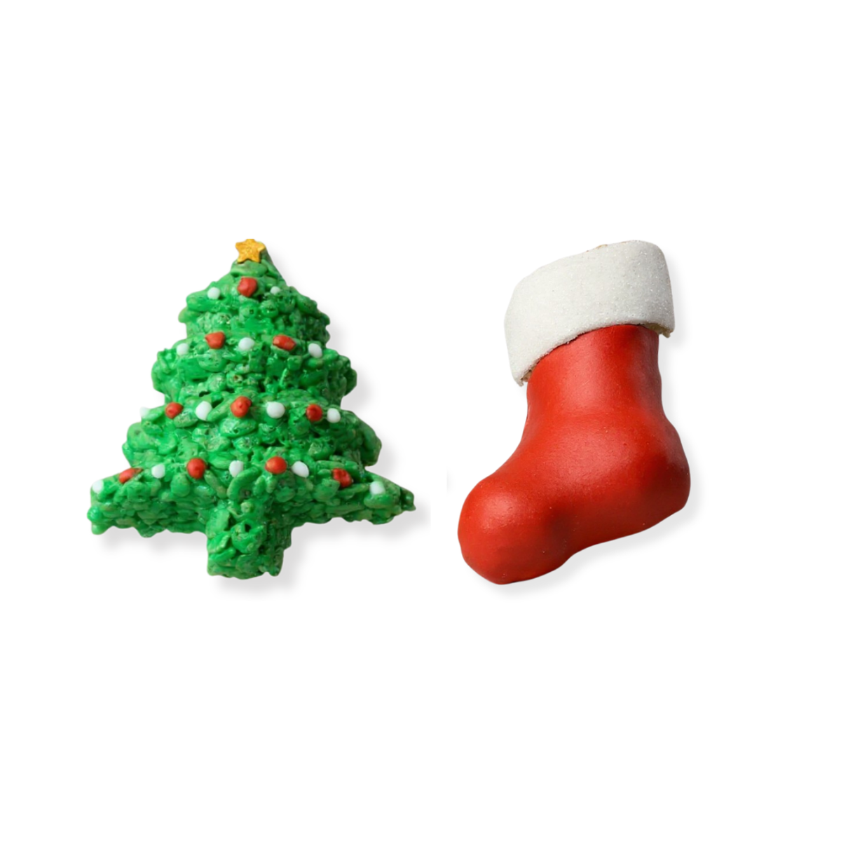 Christmas Tree & Stocking Rice Crispie Treats