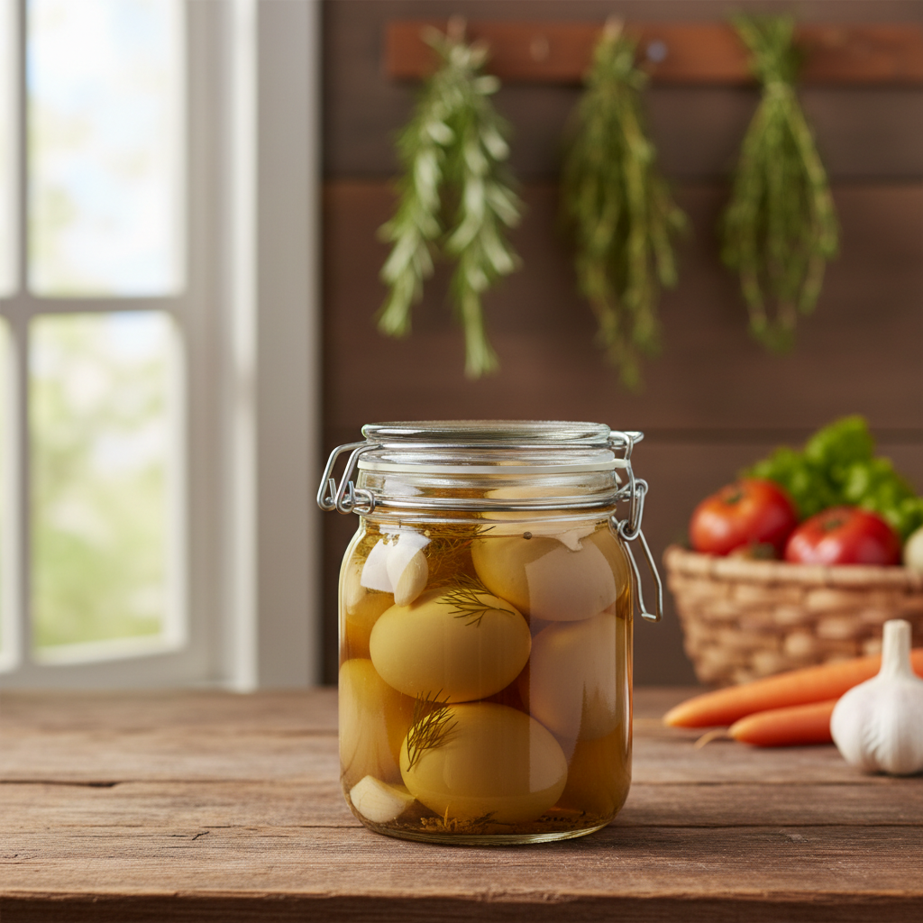Sweet Garlic Dill Pickled Eggs