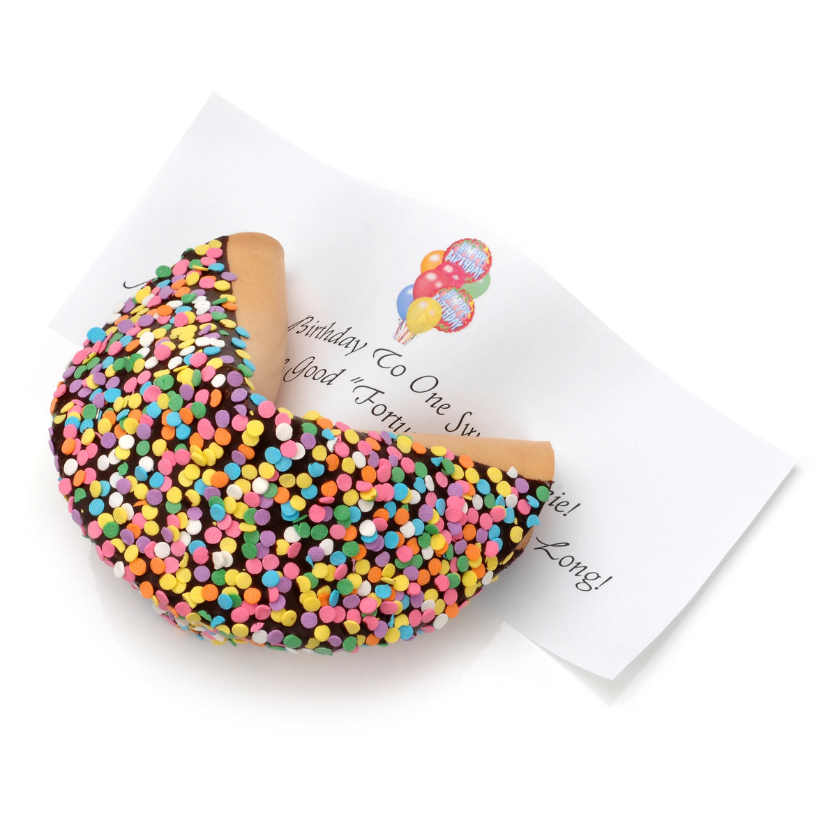 Festive Confetti Sprinkles Giant Fortune Cookie