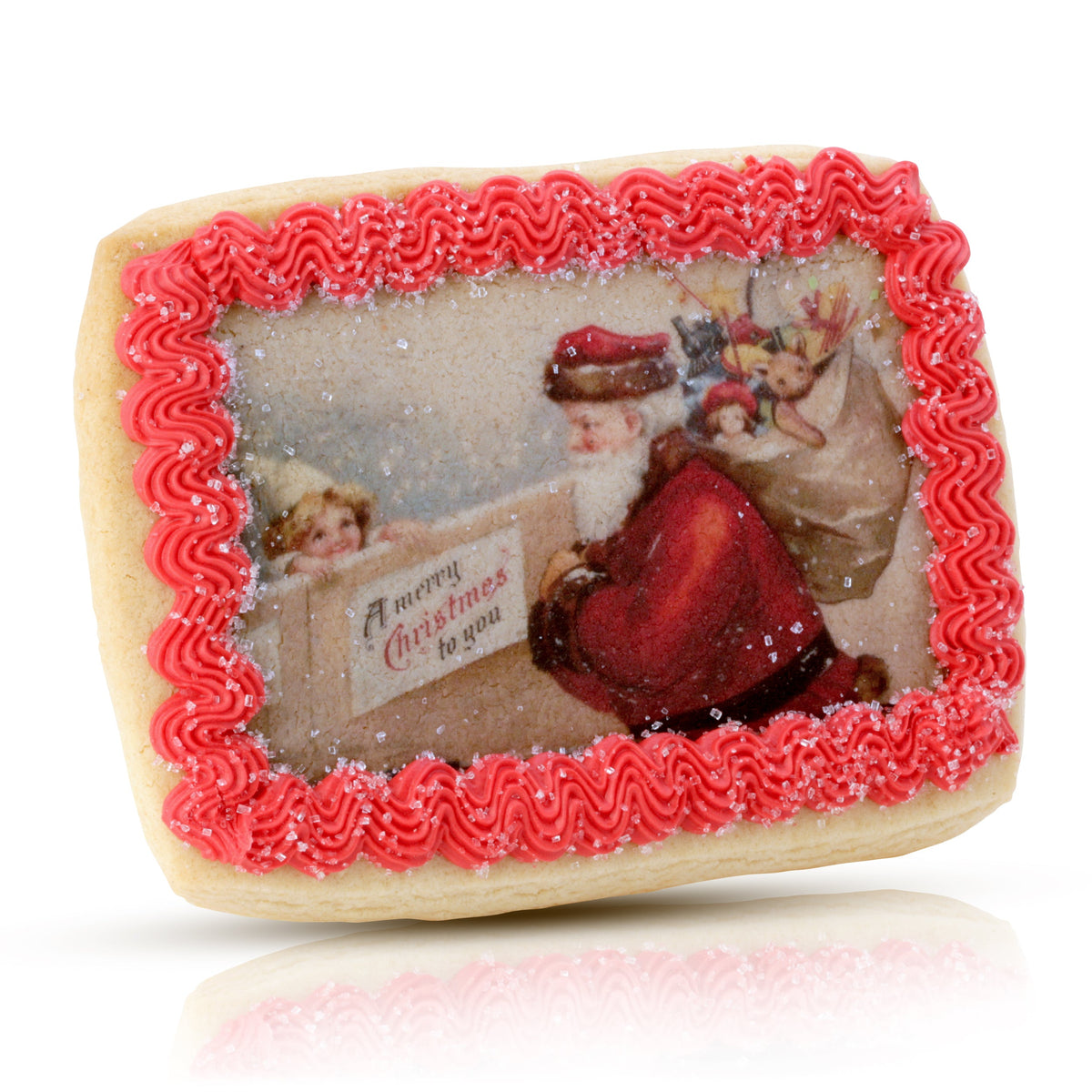 Vintage Santa Cookie Card-Naked Single